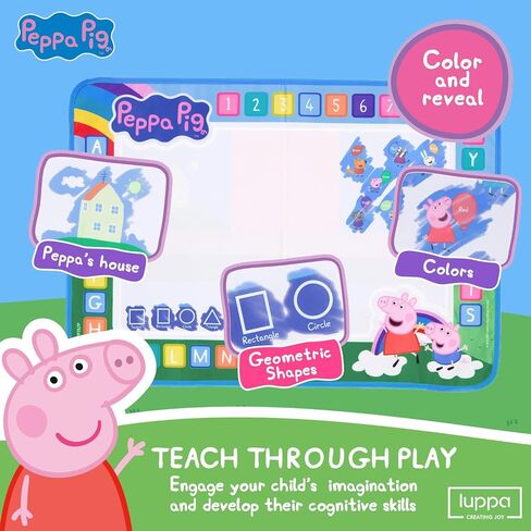 Kids Toys Water Doodle Mat - Peppa Pig 27.5 X 19.6 Inches Reusable Large Painting Writing Color Doodle Mat Drawing Board, Toddler Educational Toys for Age 3 and Up Year Old Girls & Boys in Saudi Arabia