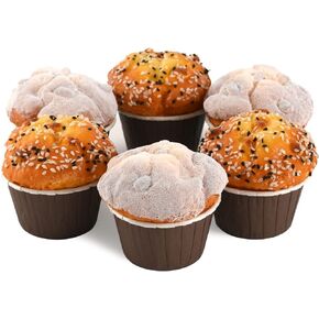 Fake Cupcake Simulation Sprinkle Artificial Food Cake Mixed Play Food Model Kitchen Decoration 6 pcs