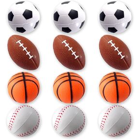 Mini Foam Footballs 12 Pcs Pack | 3.25" Inch Party Favor Balls for Kids | Mini Football Stress Ball Bulk | Toy Sports Little Footballs | Big Game Party Decoration Balls | Small Foam Football for Kids in Kuwait