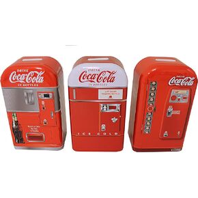 Coca-Cola Vending Machine Tin Banks (Set of 3) in Saudi Arabia