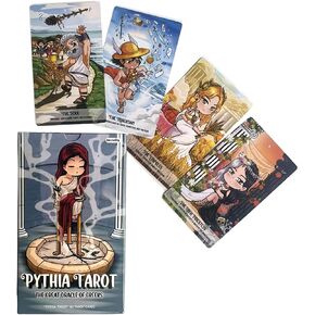 Pythia Tarot: A Colorful Journey into Greek Mythology | Indie Deck for Beginners | Zeus, Athena, Hecate, and More | Standard Size (4.75" x 2.75") in Kuwait