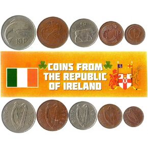 Ghana 5 Mixed Coins | 1 to 20 Pesewa | Ghanian Currency Since 1992
