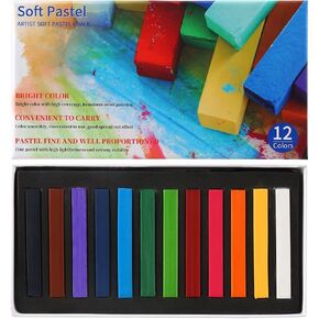 طباشير باستيل ناعمة غير سامة من لونينج، عصا طباشير ناعمة لمشاريع الحرف اليدوية، الرسم، المزج، الطبقات، التظليل، 48 لونًا متنوعًا رائعًا in Kuwait