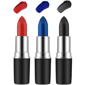 HYOIIO Eye Black Sticks 3 ألوان مجموعة طلاء الوجه، عصا طلاء الوجه الأزرق، زي الهالوين التنكرية، كريم مكياج كريم قابل للمزج، أعواد طلاء الجسم للكرة اللينة، البيسبول، كرة القدم الرياضية (أحمر + أزرق + أسود) in Kuwait