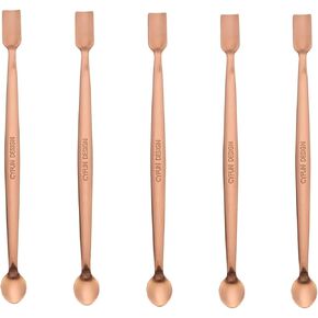 BAOFALI 5 Colors 304 Stainless Steel Craft Spoons Set for DIY Scrapbooking Glitter Embossing Powders Sequins and Other Small Embellishment Craft Cardmaking High Lighten