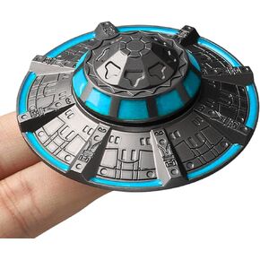 لعبة سفينة الفضاء فيدجيت سبينر من يو اف او للأطفال البالغين، دوار إصبع اليد المعدني المتوهج في الظلام، لعبة مكتب جيروسكوبية مضيئة بأطراف الأصابع، مضادة للقلق وتخفيف التوتر للفصول الدراسية المكتبية in Kuwait