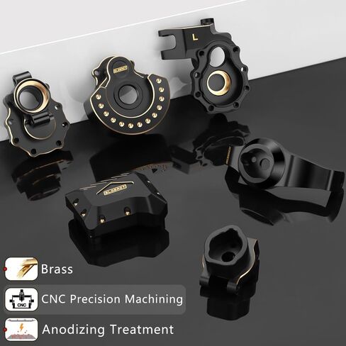 GLOBACT Brass Upgrades Kit for 1/10 TRX4 Front & Rear Portal Axle Inner & Outer Portal Housing Diff Cover Drive Axle Mounts RC Crawler Car Parts in Saudi Arabia