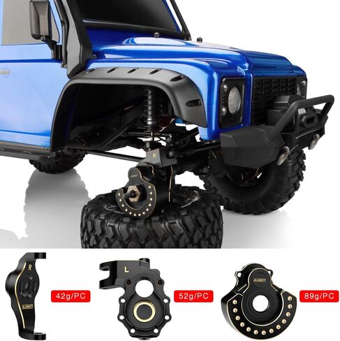 GLOBACT Brass Upgrades Kit for 1/10 TRX4 Front & Rear Portal Axle Inner & Outer Portal Housing Diff Cover Drive Axle Mounts RC Crawler Car Parts in Saudi Arabia