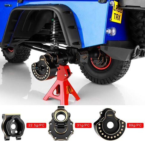 GLOBACT Brass Upgrades Kit for 1/10 TRX4 Front & Rear Portal Axle Inner & Outer Portal Housing Diff Cover Drive Axle Mounts RC Crawler Car Parts in Saudi Arabia