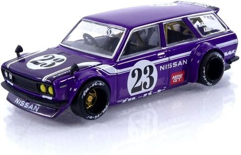 Datsun KAIDO 510 Wagon Carbon Fiber V1 Purple Kaido House 1/64 Diecast Model Car True Scale Miniatures KHMG062 in Saudi Arabia