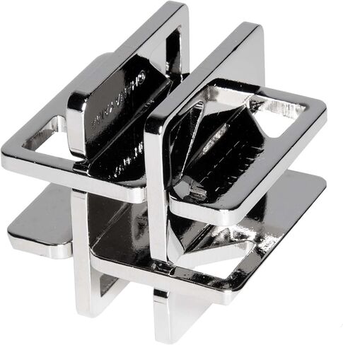 Hashtag Hanayama Cast Metal Brain Teaser Puzzle _ New 2017 Release _ Level 4 Difficulty Rating _ Bonus Red Velveteen Drawstring Pouch _ Bundled Items in Kuwait