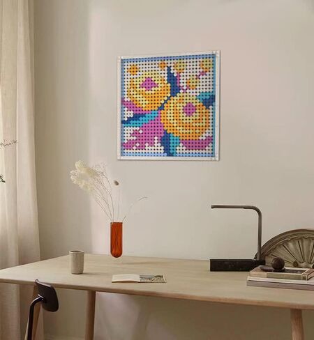 مجموعة مكعبات بناء الزهور الفنية من BDYDT؛ مجموعة ديكور حائط للبالغين الذين يحبون الهوايات الإبداعية (900 قطعة) ألعاب هدايا للأطفال والكبار in Kuwait