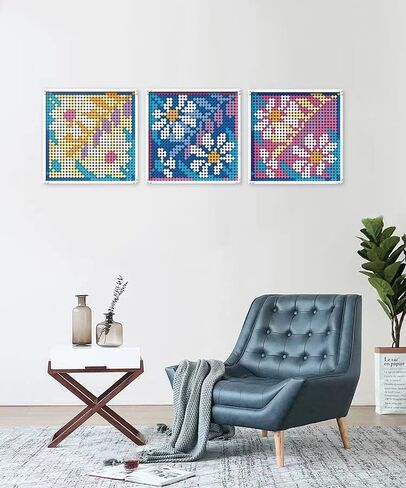 مجموعة مكعبات بناء الزهور الفنية من BDYDT؛ مجموعة ديكور حائط للبالغين الذين يحبون الهوايات الإبداعية (900 قطعة) ألعاب هدايا للأطفال والكبار in Kuwait