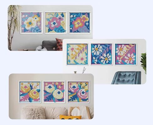 مجموعة مكعبات بناء الزهور الفنية من BDYDT؛ مجموعة ديكور حائط للبالغين الذين يحبون الهوايات الإبداعية (900 قطعة) ألعاب هدايا للأطفال والكبار in Kuwait