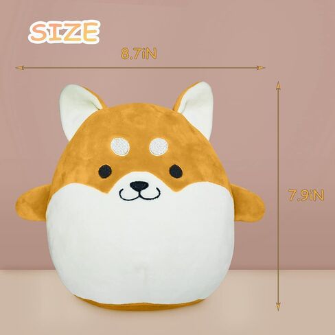 SKIUEMI 1Pcs Stuffed Animal Shiba Inu Plush Toy, 8 Inch Cute Plush Dog Soft Pillow, Great Gift for Boys Girls Birthdays,Christmas in Saudi Arabia