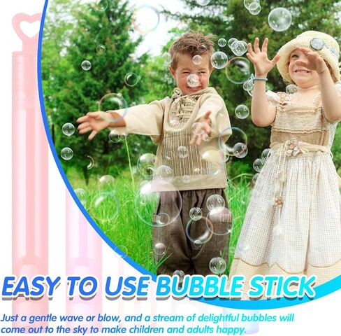40 Pack Mini Heart Bubbles for Kids, Assorted Colors Bubble Wand Bulk for Valentine's Day Gift, Wedding Send-Off Supplies Photo Props Guest Favors Birthday Party Goodie Bag Stuffers Outdoor Toys in Kuwait