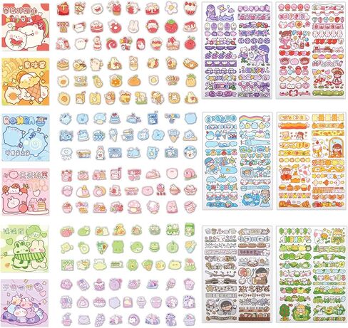 Agwut Cute Cartoon Rabbits Decoration Stickers for Scrapbook Planners Gift Packing Scrapbooking Album Planner Journal Arts DIY Craft in Kuwait