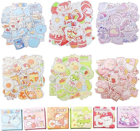 Agwut Cute Cartoon Rabbits Decoration Stickers for Scrapbook Planners Gift Packing Scrapbooking Album Planner Journal Arts DIY Craft in Kuwait