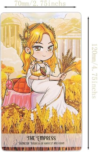 Pythia Tarot: A Colorful Journey into Greek Mythology | Indie Deck for Beginners | Zeus, Athena, Hecate, and More | Standard Size (4.75" x 2.75") in Kuwait