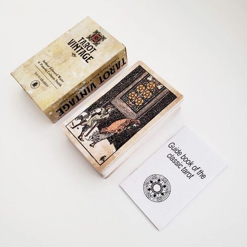 Atesswy The Vintage Tarot Deck, 78 Antique Style Tarot Cards with Guidebook, Standard Size: 4.75" x 2.75" in Kuwait
