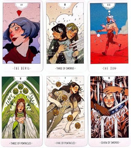 Atesswy White Numen Tarot Deck in A Tin: Sacred Animal Tarot Cards with Blue Gilded Edges - Connect with The Spiritual Realm in Kuwait