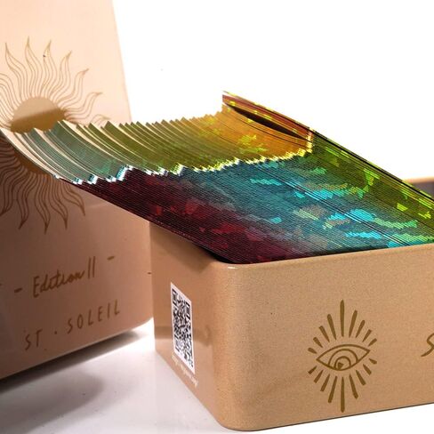 Atesswy Lucid Dreams Beginners Tarot Deck, 78 Rainbow Gilded Tarot Cards with Keywords in A Tin (Size: 4.06" x 2.36") in Kuwait