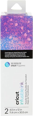 Cricut Infusible Ink Transfer Sheets - 4.5" x 12" - Purple Watersplash Pattern - For Cricut Mug Press, Maker, Explore Air 2 in Saudi Arabia