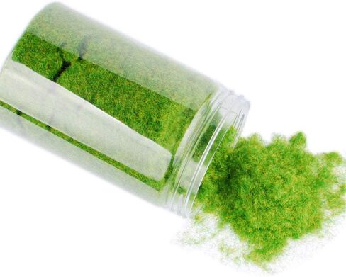 NWFashion 90G Dress Tree Flower Static Grass Dressing Scatter Flock for Miniatures Model (04 Yellow Green) in Saudi Arabia