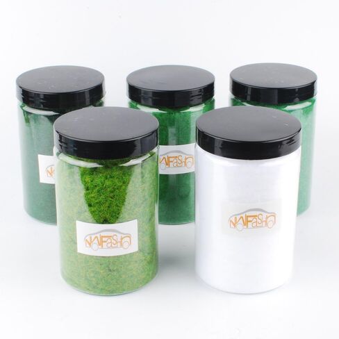 NWFashion 90G Dress Tree Flower Static Grass Dressing Scatter Flock for Miniatures Model (04 Yellow Green) in Saudi Arabia