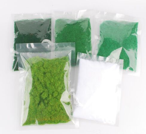 NWFashion 90G Dress Tree Flower Static Grass Dressing Scatter Flock for Miniatures Model (04 Yellow Green) in Saudi Arabia