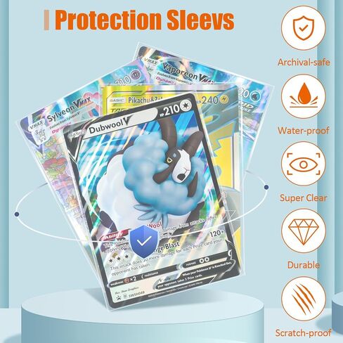 Jumbo-Card-Sleeves 4 Mil Extra-Thick Big Card Protector Sleeves Jumbo Card Protector-50 Pack in Saudi Arabia