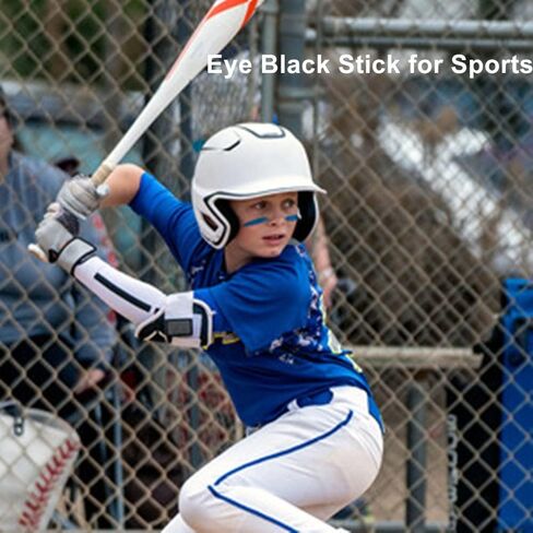 HYOIIO Eye Black Sticks 3 ألوان مجموعة طلاء الوجه، عصا طلاء الوجه الأزرق، زي الهالوين التنكرية، كريم مكياج كريم قابل للمزج، أعواد طلاء الجسم للكرة اللينة، البيسبول، كرة القدم الرياضية (أحمر + أزرق + أسود) in Kuwait