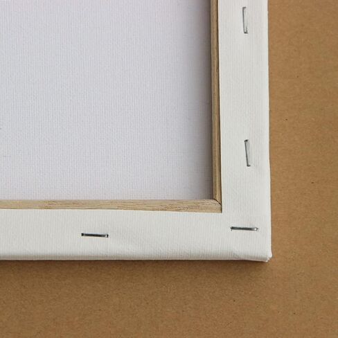 EXCEART Oil Painting Canvas 6Pcs Wood Painting Canvas Panels Square Cotton Stretched Canvas Frames Acrylic Pouring Watercolor Paint Artist Canvas Boards (White) in Kuwait