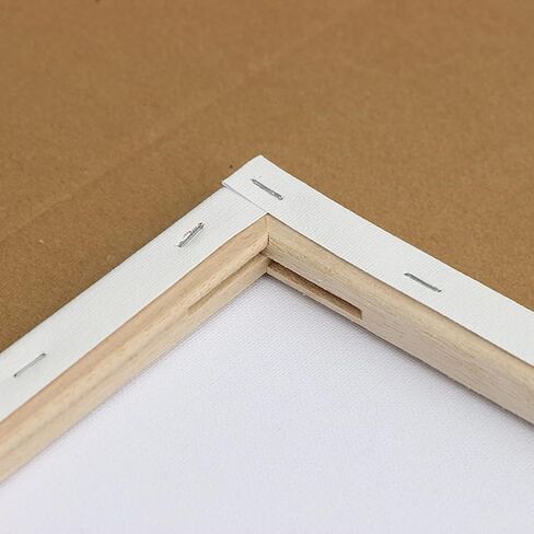 EXCEART Oil Painting Canvas 6Pcs Wood Painting Canvas Panels Square Cotton Stretched Canvas Frames Acrylic Pouring Watercolor Paint Artist Canvas Boards (White) in Kuwait