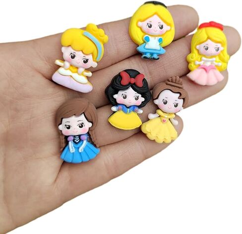 22 قطعة سحر الوحل الراتنج Kawaii الكرتون الأميرة لطيف مجموعة متنوعة الأميرة فلاتباك الوحل الخرز لسكرابوكينغ الزينة DIY الحرفية صنع زخرفة مقطع الشعر in Kuwait