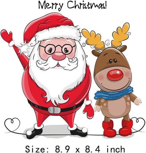 رقع زينة قابلة للغسل بتصميم سانتا كلوز وغزال وكريسماس لطيف على الملابس بتصميم سانتا كلوز وغزال وعيد الميلاد المجيد للاطفال والتيشيرتات والسترات واغطية الوسائد in Kuwait