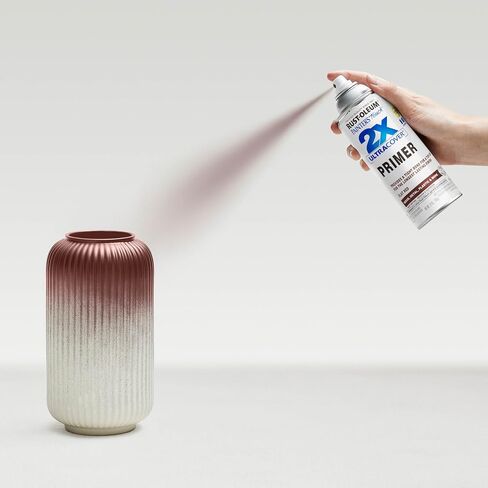 Rust-Oleum 334019 Painter's Touch 2X Ultra Cover Spray Primer، 12 أونصة، أبيض مسطح in Kuwait