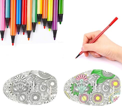 مجموعة أحجية تلوين ثلاثية الأبعاد من DDMY مكونة من 4 قطع، لغز رسم تلوين فني للأطفال بعمر 7 8 9 10 11 12، ألعاب إبداعية ممتعة للفتيات والأولاد in Kuwait