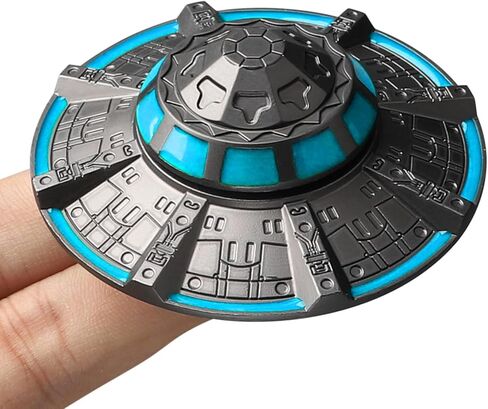 لعبة سفينة الفضاء فيدجيت سبينر من يو اف او للأطفال البالغين، دوار إصبع اليد المعدني المتوهج في الظلام، لعبة مكتب جيروسكوبية مضيئة بأطراف الأصابع، مضادة للقلق وتخفيف التوتر للفصول الدراسية المكتبية in Kuwait
