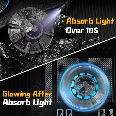 لعبة سفينة الفضاء فيدجيت سبينر من يو اف او للأطفال البالغين، دوار إصبع اليد المعدني المتوهج في الظلام، لعبة مكتب جيروسكوبية مضيئة بأطراف الأصابع، مضادة للقلق وتخفيف التوتر للفصول الدراسية المكتبية in Kuwait