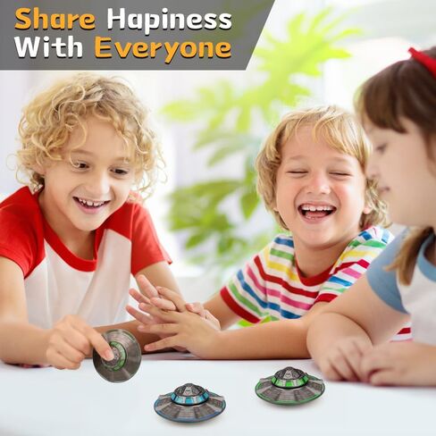 لعبة سفينة الفضاء فيدجيت سبينر من يو اف او للأطفال البالغين، دوار إصبع اليد المعدني المتوهج في الظلام، لعبة مكتب جيروسكوبية مضيئة بأطراف الأصابع، مضادة للقلق وتخفيف التوتر للفصول الدراسية المكتبية in Kuwait