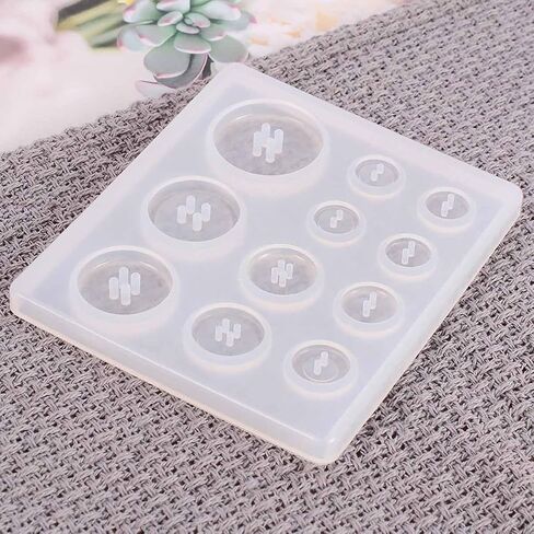 2 PCS Round Button Silicone Mold,Charms Epoxy Resin Mould for Resin Jewelry Casting Mold DIY Craft Decorations Making Tool in Saudi Arabia