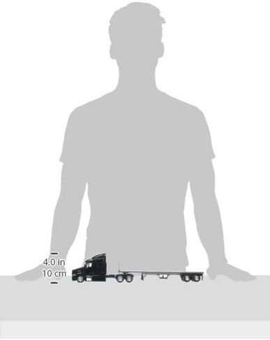 NewRay 1:43 Long Haul Trucker - Peterbilt Model 387 Low Boy with Forklift and Hay Bales, Multi in Saudi Arabia
