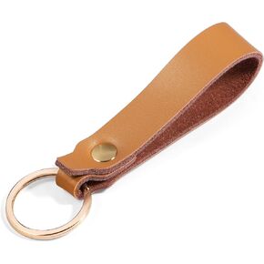 Zafolia Genuine Leather Keychain for Car Home Key Ring Strap Holder Lanyard Women Men