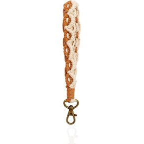 Macrame Keychain Wristlet Keychains for Women Wrist Lanyard for Keys Car Keys Cute Key Chains Boho Keyring Bracelet for Girls