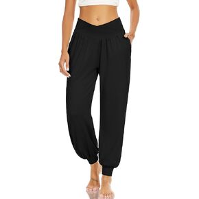 سراويل حريمي حريمي من SUNYAA بخصر عالٍ كاجوال فضفاضة للركض واليوجا ملابس نوم مريحة للاستراحة مع جيوب in Kuwait