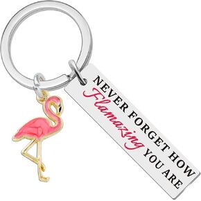 Flamingo Keychain Gifts For Women Teens Daughter Mom Motivational Inspirational Gifts For Women Birthday Christmas Stocking Stuffers Thanksgiving Gifts For Teens Women Female Key Ring Charm Jewelry in Saudi Arabia