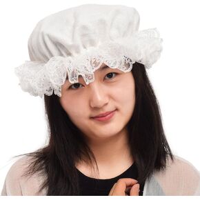 BLESSUME White Women's Mob Cap Colonial Mob Hat Costume Accessory in Kuwait