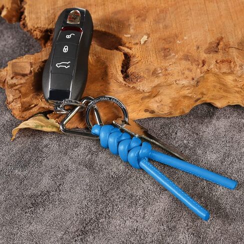 HSEFIN Leather Key Chain Car Universal Unisex Key Chain with Removable Triangle Open Key Ring in Kuwait