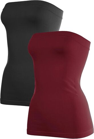 بلوزة Kurve النسائية الطويلة القابلة للتمدد بدون خياطة (XS/S، M/L، L/XL، XL/XXL) - صنع في الولايات المتحدة الأمريكية- in Kuwait